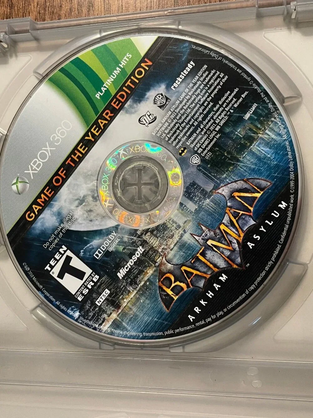 Batman Arkham Asylum Game Of The Year Edition Platinum Hits - Microsoft Xbox 360